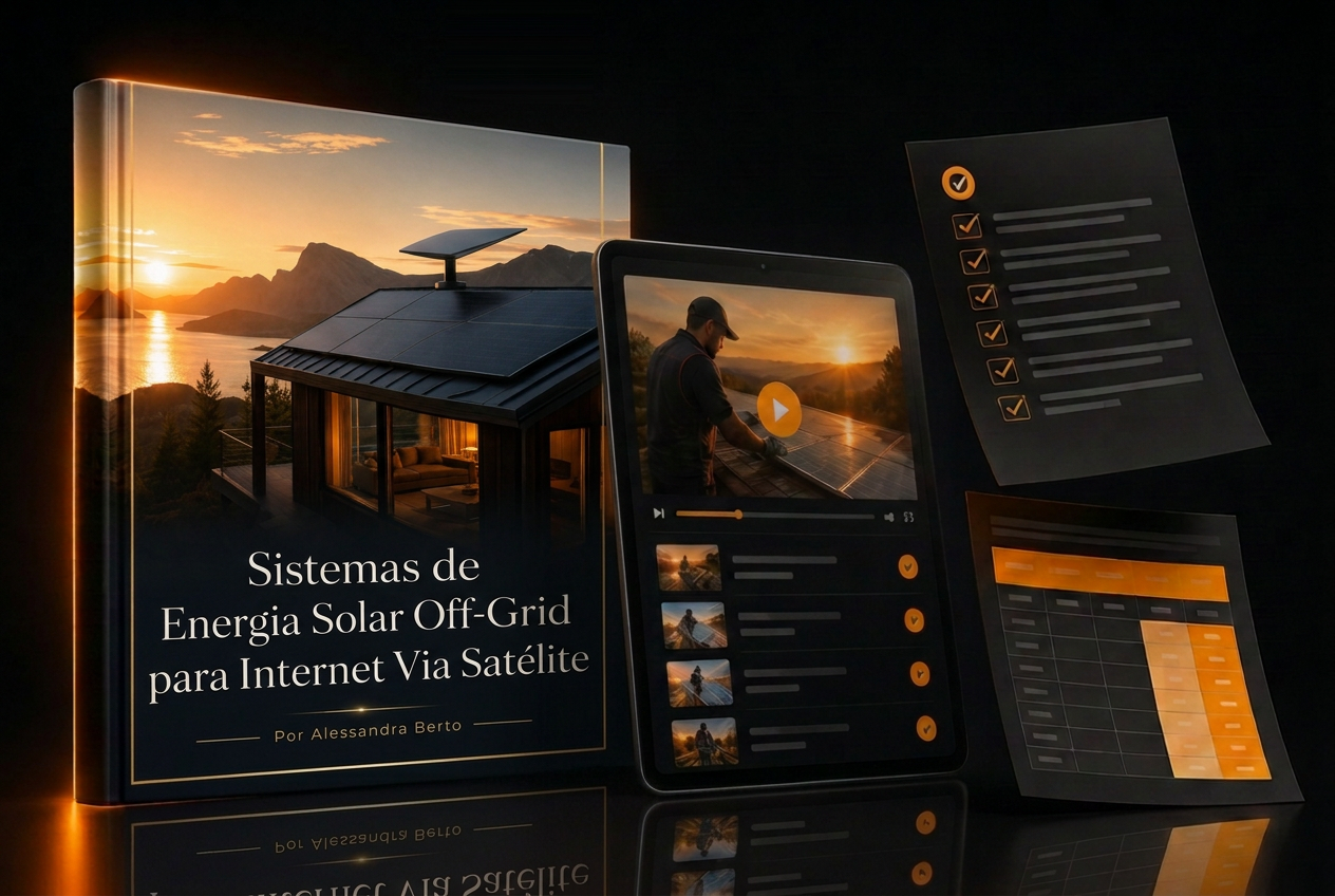Combo Desbloqueio Solar: e-book em 3D, tablet com a aula bônus, checklist e planilha de dimensionamento